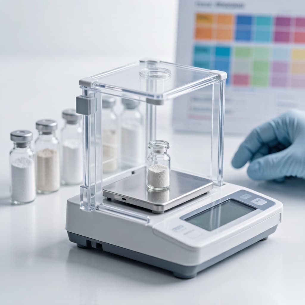 Analytical balance in a research laboratory